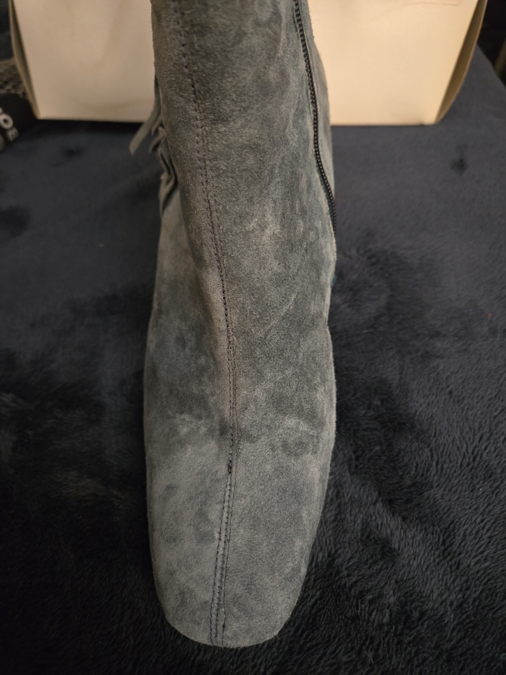 Aj Valenci Grey Suede Jeans-Style Boot